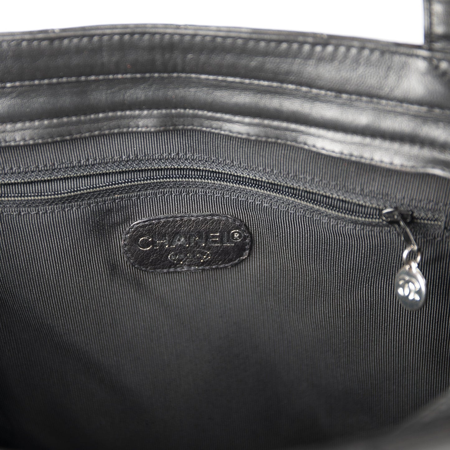 Chanel Vintage Quilted Leather CC Tote