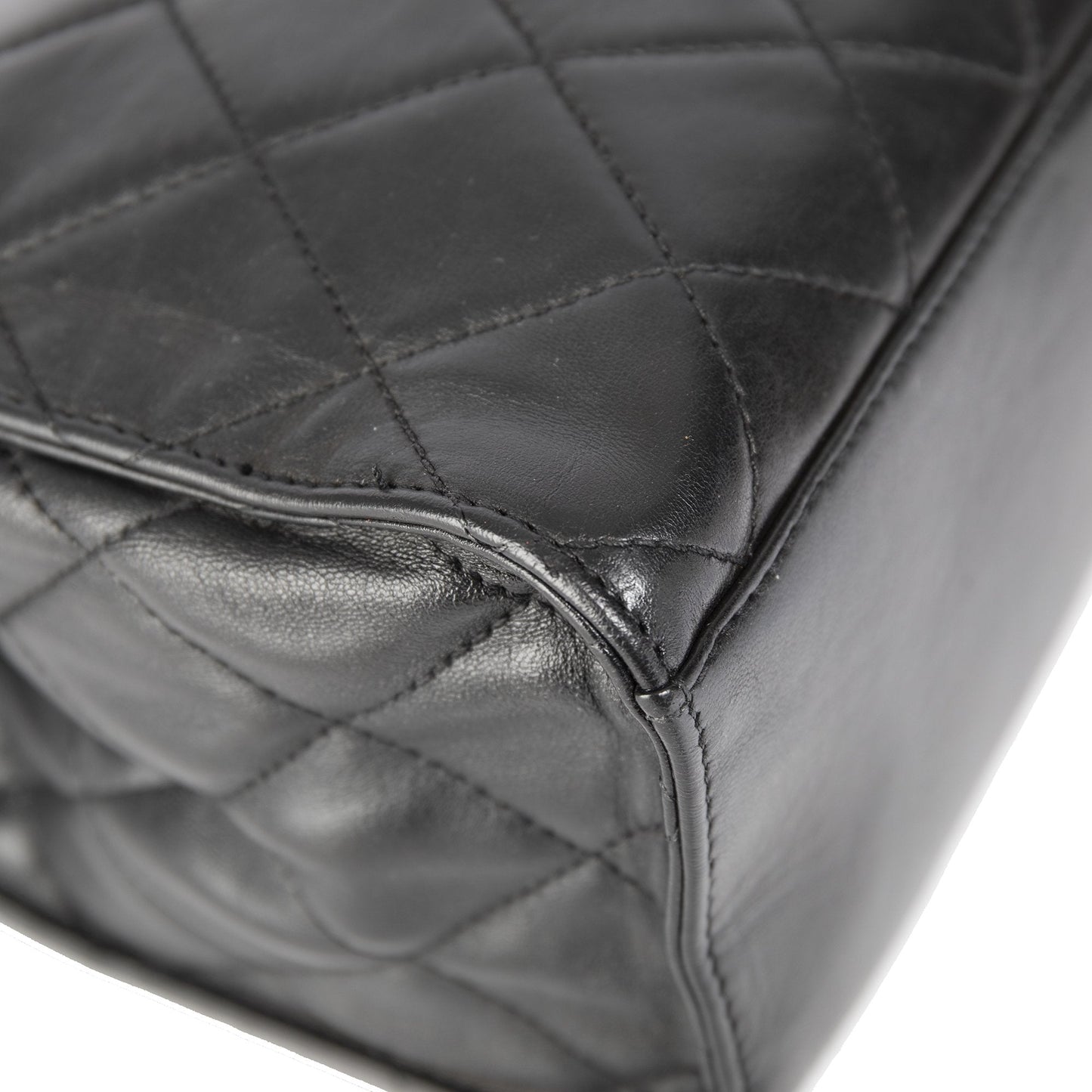 Chanel Vintage Quilted Leather CC Tote