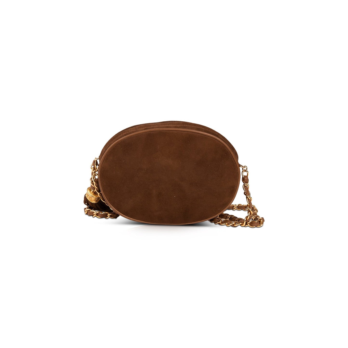 Chanel Vintage Suede CC Tassel Camera Bag