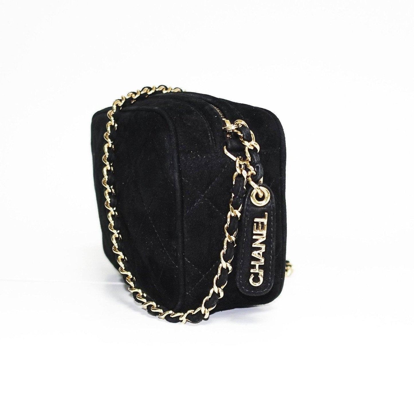 Chanel Vintage Velvet Quilted Camera Bag