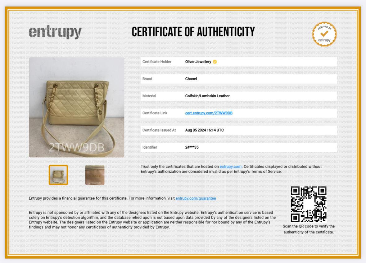Chanel Vintage Yellow Calfskin Leather Chain Tote