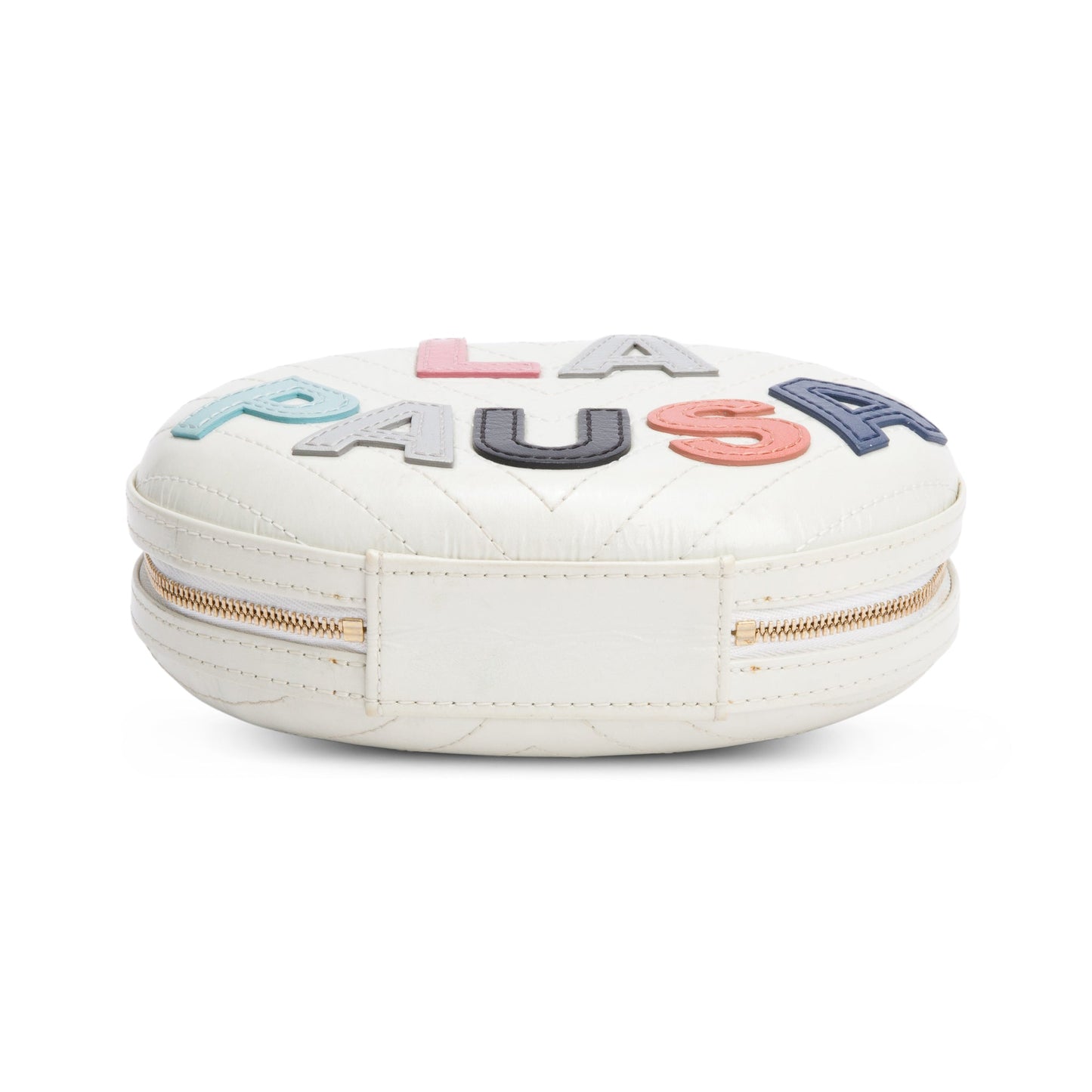 Chanel White Multicolor Calfskin Leather La Pausa Tassel Clutch Crossbody Bag