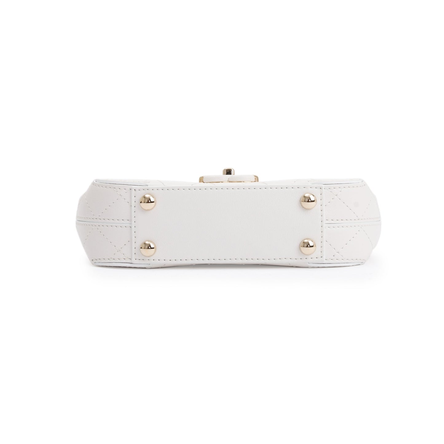 Chanel White Quilted Calfskin Leather CC Flap Crossbody Bag
