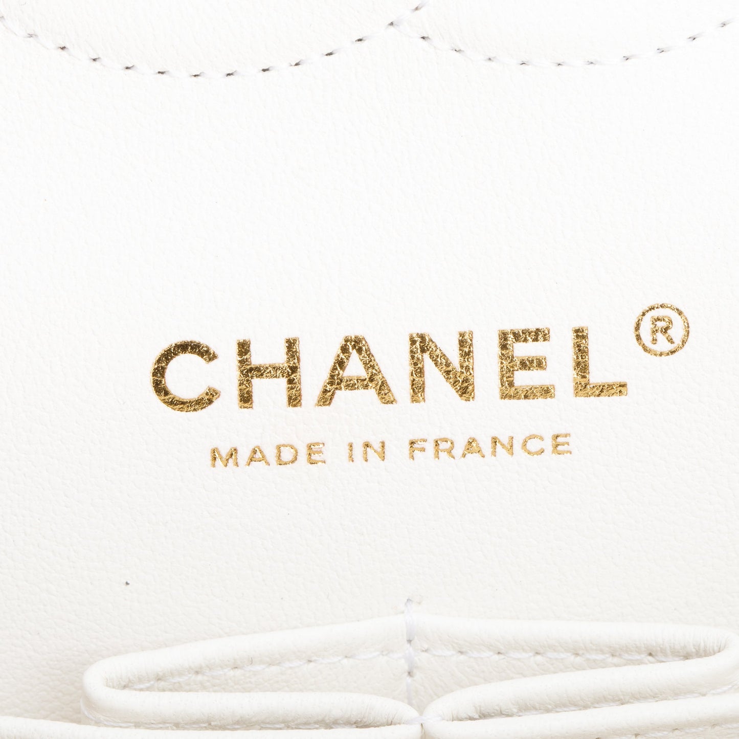 Chanel White Quilted Caviar Leather Classic Medium Double Flap Bag