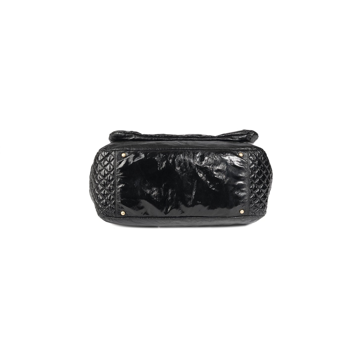 Chanel XL Patent Rock & Chain Accordion Flap Bag