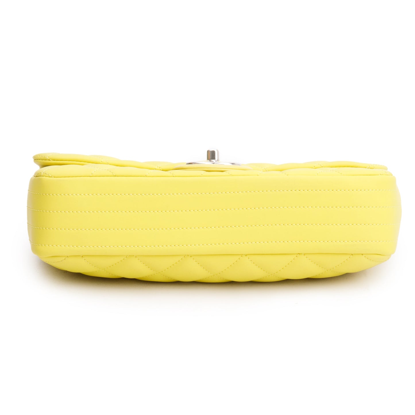 Chanel Yellow Quilted Lambskin Leather Medium Rain Flap Bag