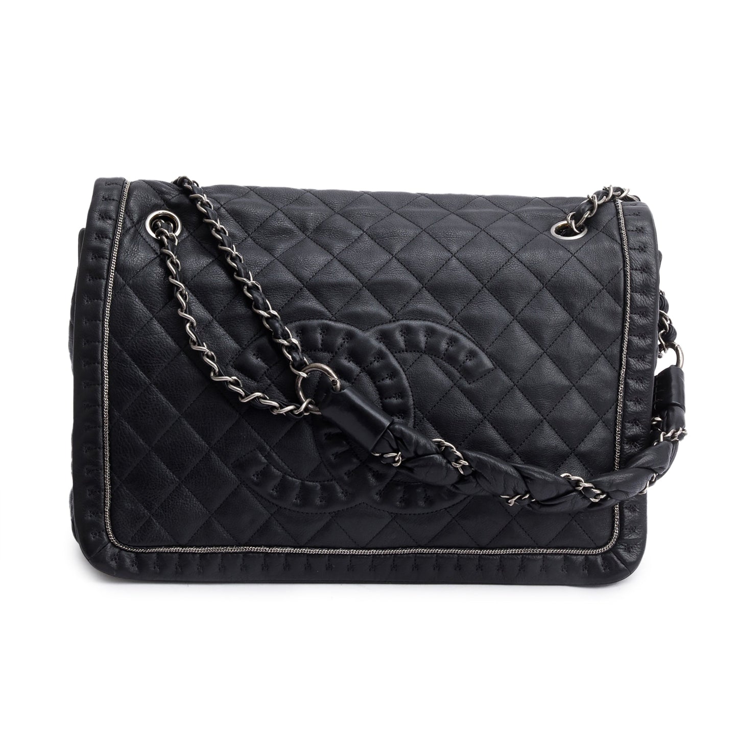 Chanel Black Caviar Leather Istanbul Flap Bag