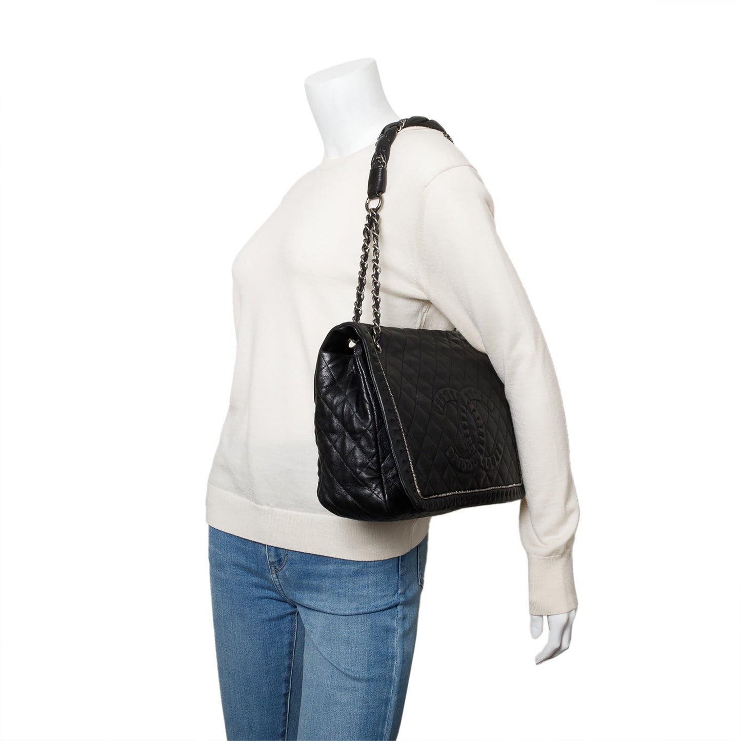 Chanel Black Caviar Leather Istanbul Flap Bag