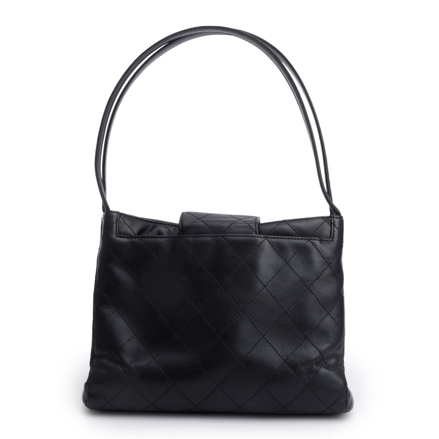 Chanel Black Quilted Calfskin Leather CC Shoulder Bag