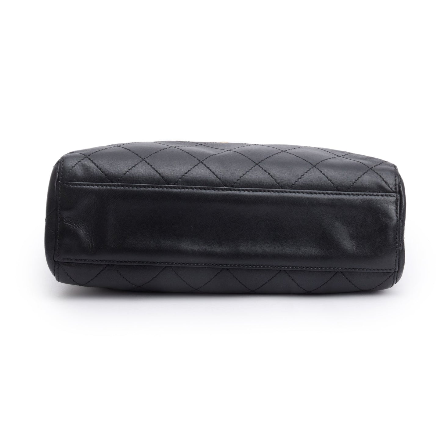 Chanel Black Quilted Calfskin Leather CC Shoulder Bag