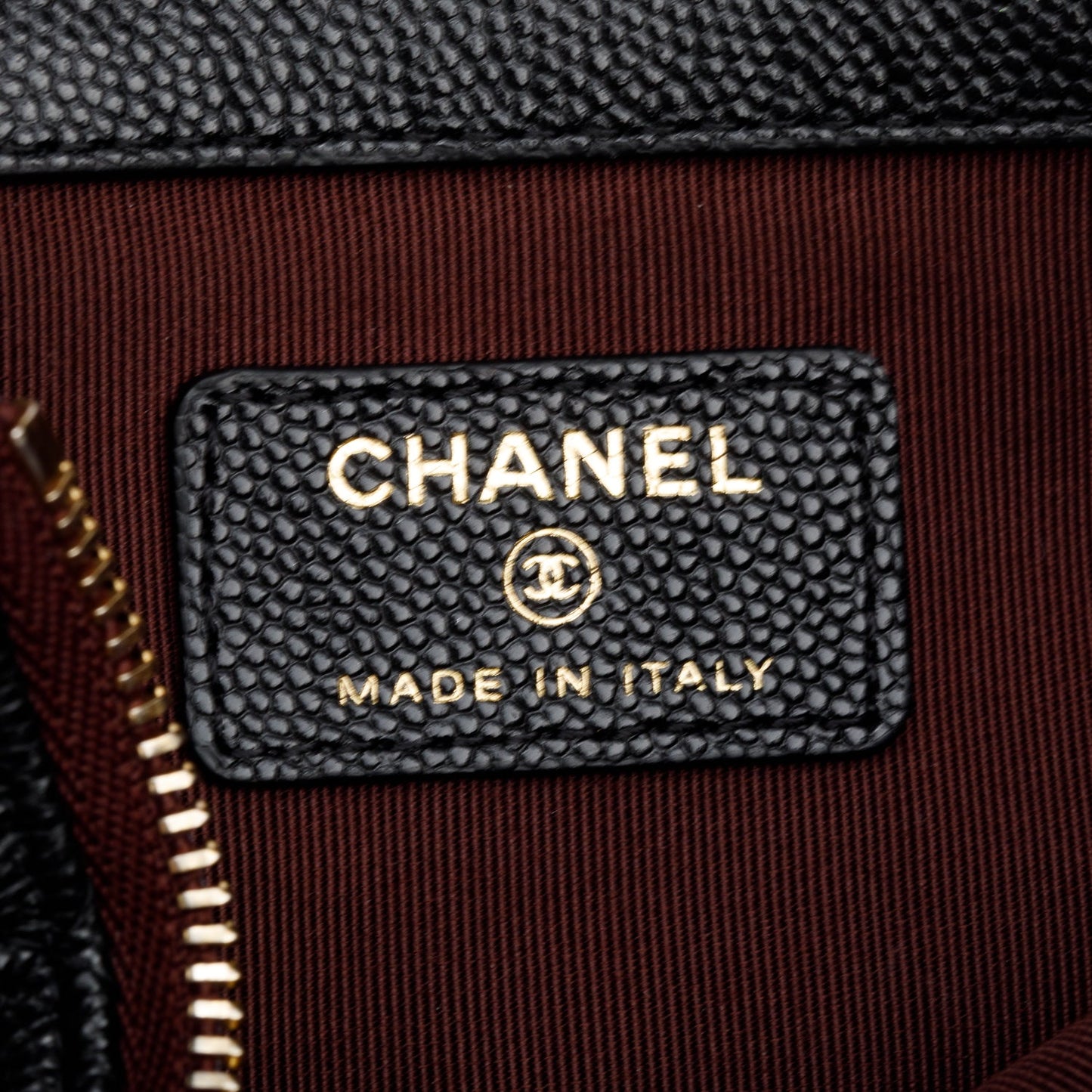 Chanel 2021 Black Caviar Quilted O-Case