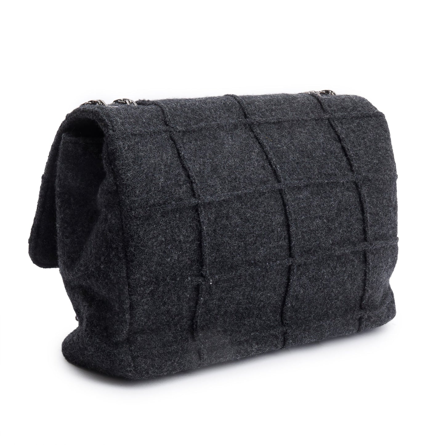Chanel Grey Wool Identification Reissue Flap Bag