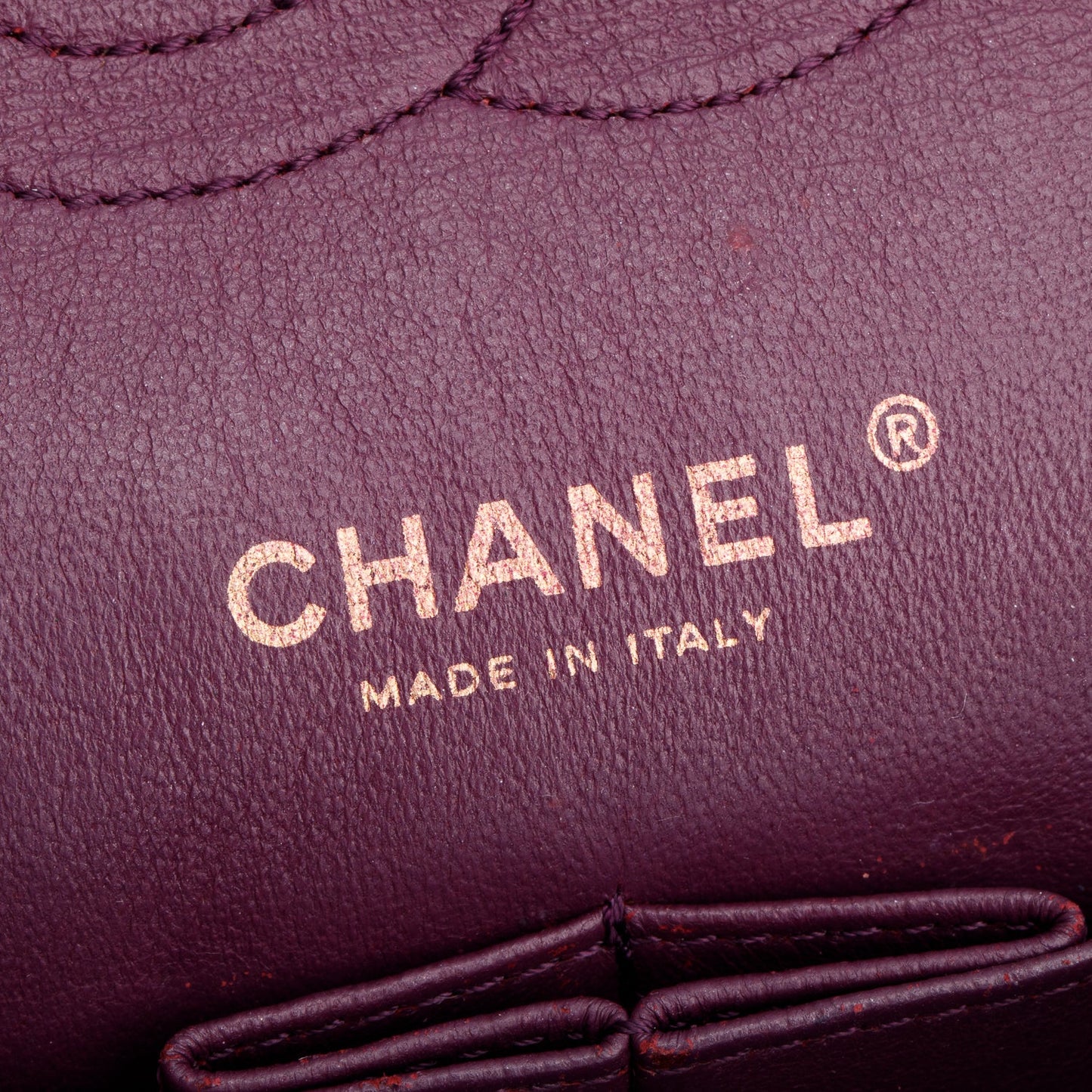 Chanel Purple Quilted Calfskin Leather Classic Medium Double Flap Bag