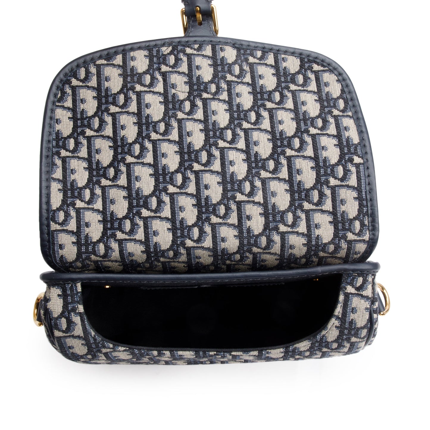 Christian Dior 2020 Blue Oblique Jacquard Medium Bobby Bag