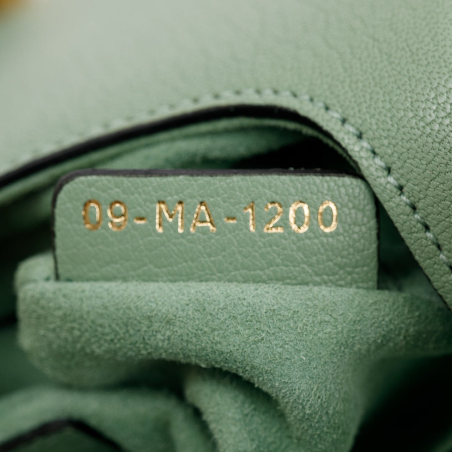 Christian Dior 2020 Green Calfskin Leather Mini Saddle Bag