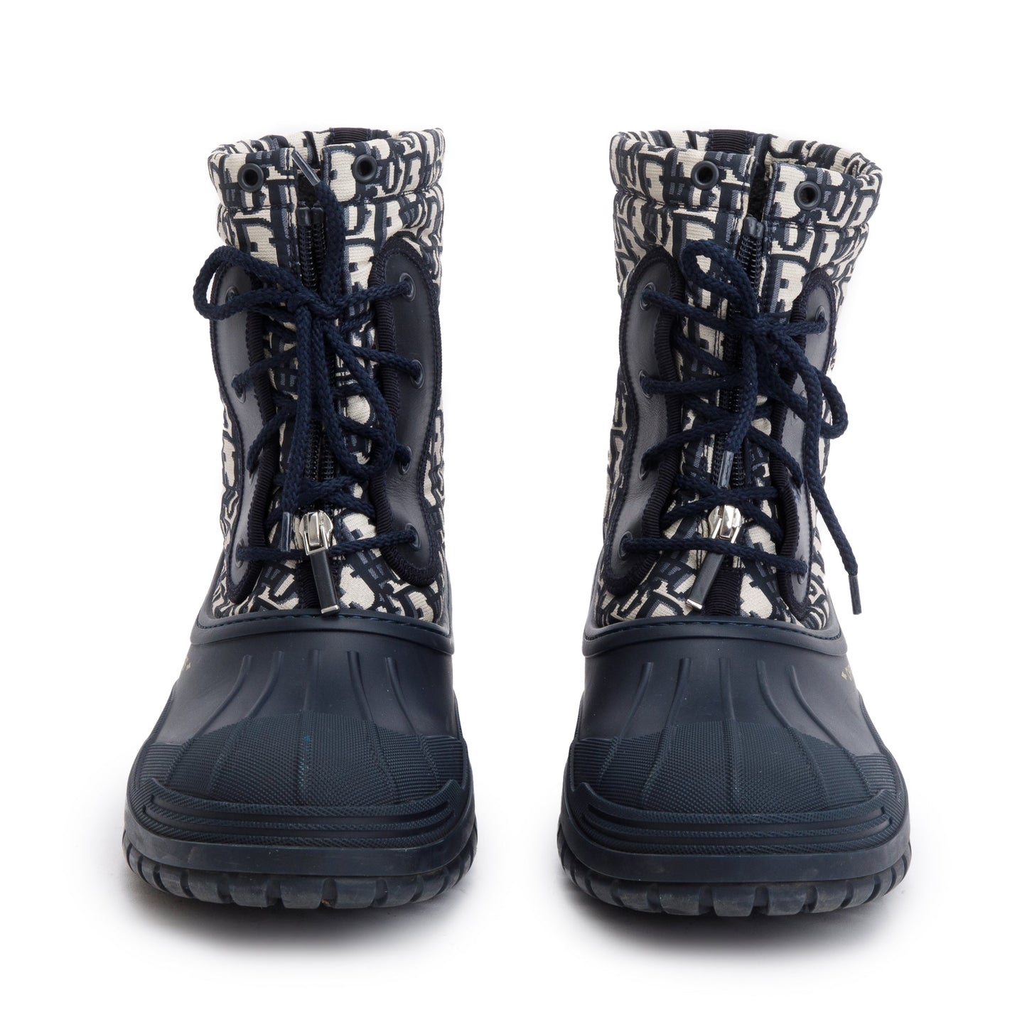 Christian Dior 2020 Navy Oblique Nylon D-Venture Combat Boot, Size 40.5