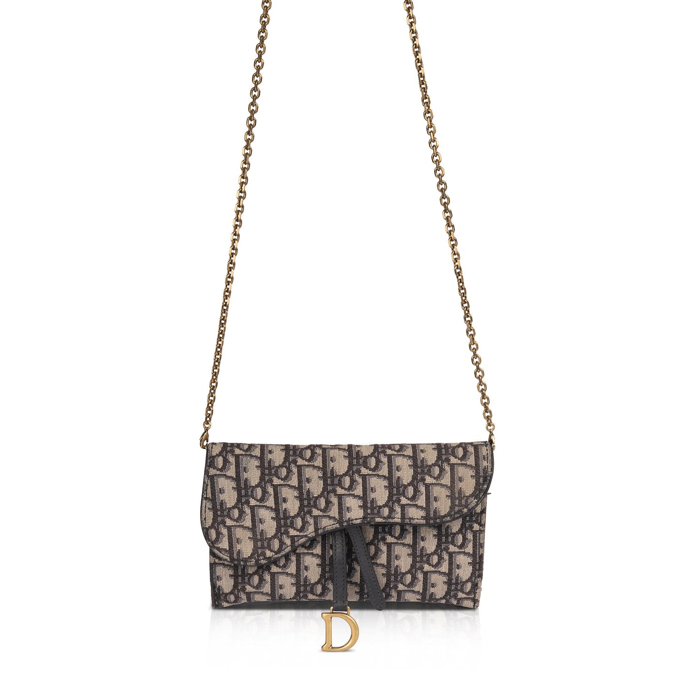 Christian Dior 2020 Oblique Saddle Wallet on Chain