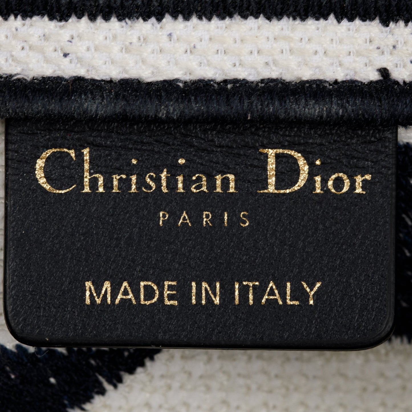 Christian Dior 2021 Navy & White Stars Embroidered Medium Saddle Bag