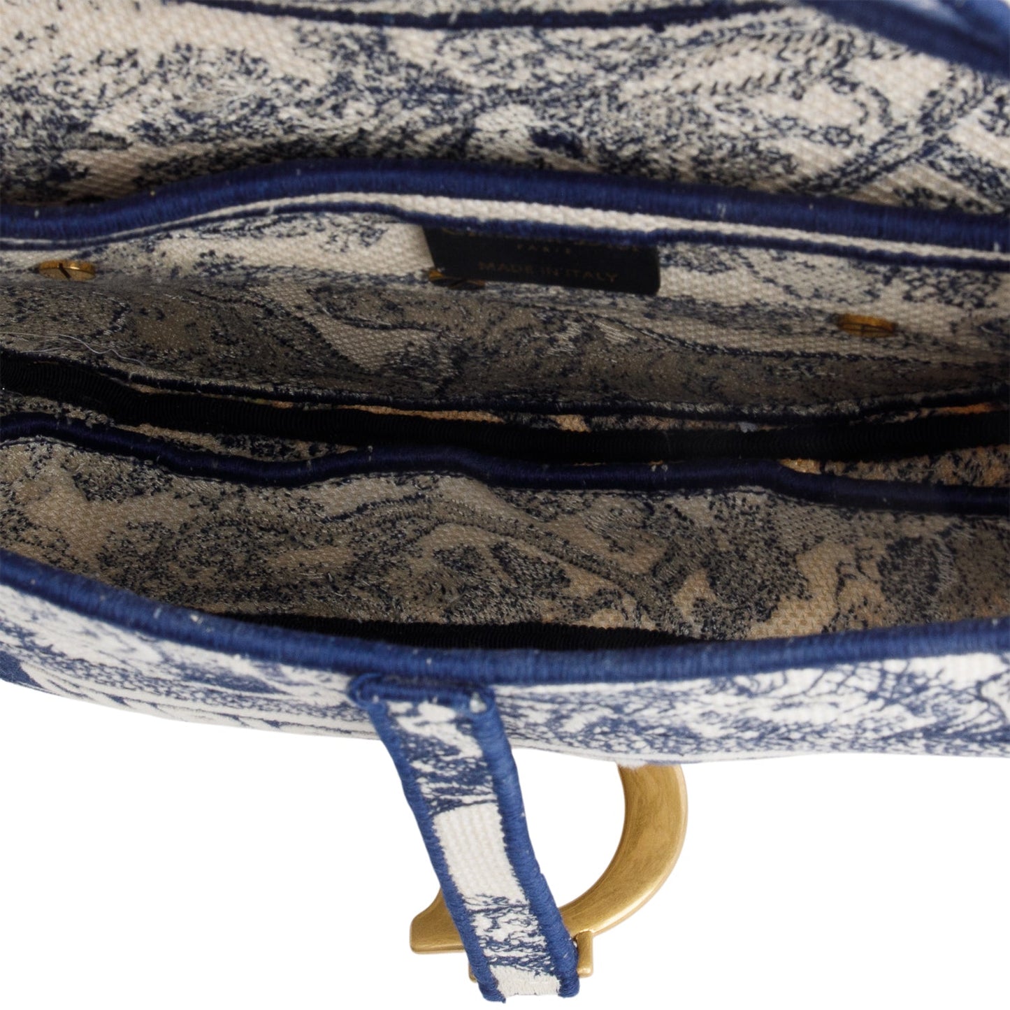 Christian Dior 2021 Toile de Jouy Medium Saddle Bag