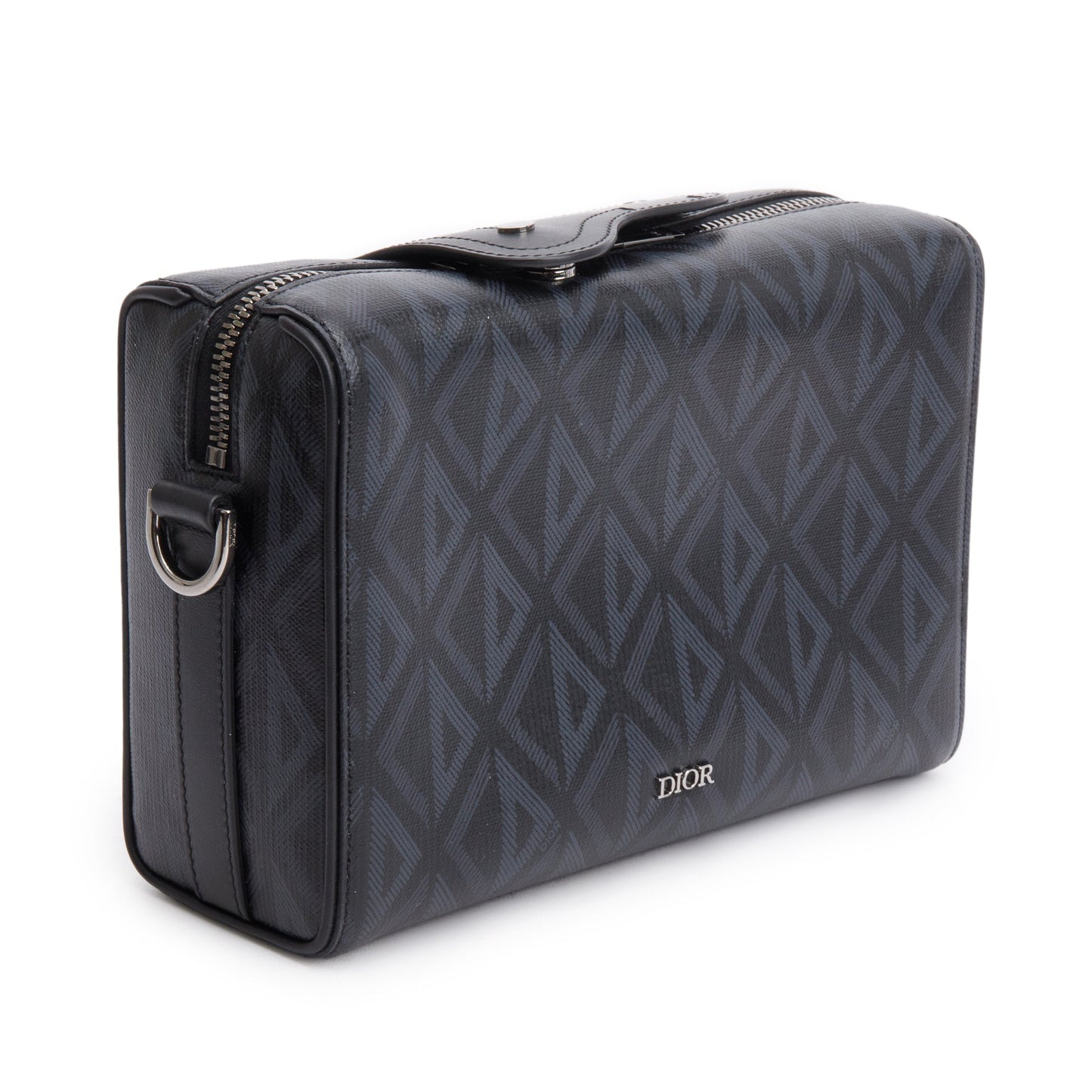 Christian Dior 2022 Black CD Diamond Coated Canvas Lingot 22