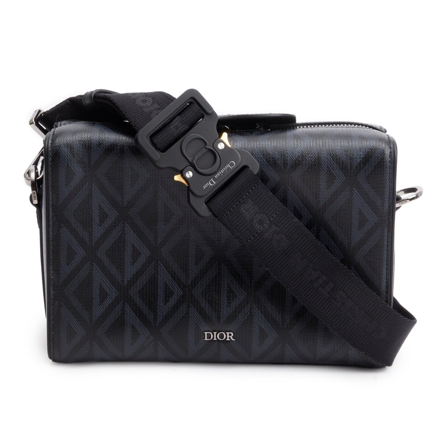 Christian Dior 2022 Black CD Diamond Coated Canvas Lingot 22