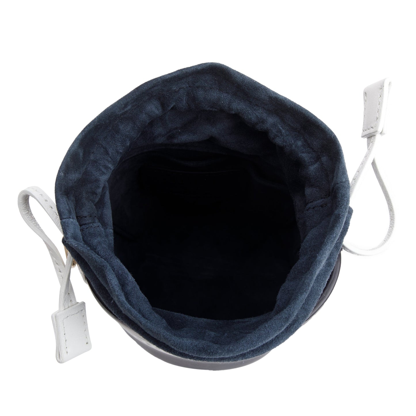 Christian Dior 2022 Black Lambskin Leather Micro Vibe Drawstring Bucket Bag