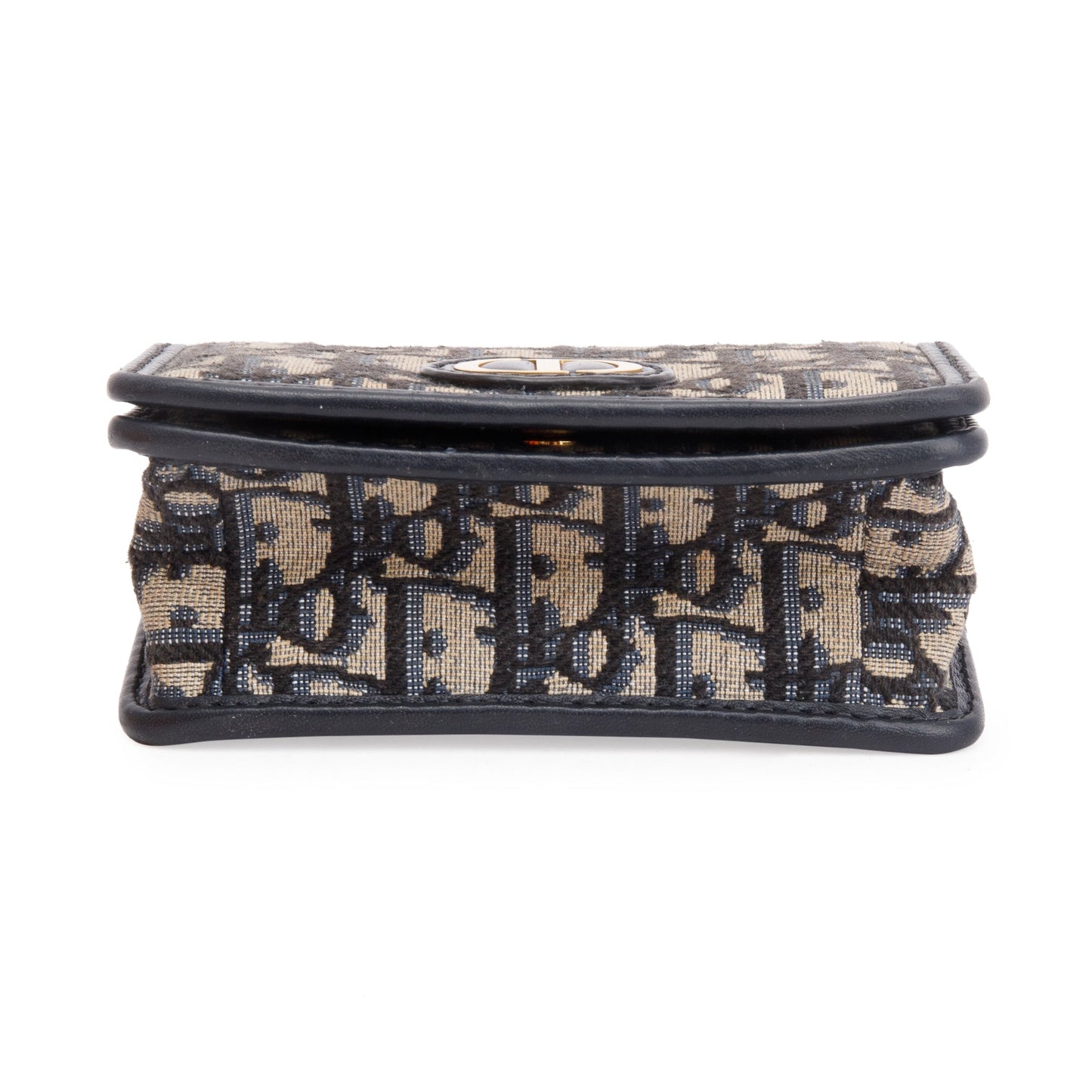 Christian Dior 2022 Navy Oblique Nano 30 Montaigne 2-In-1 Pouch Bag
