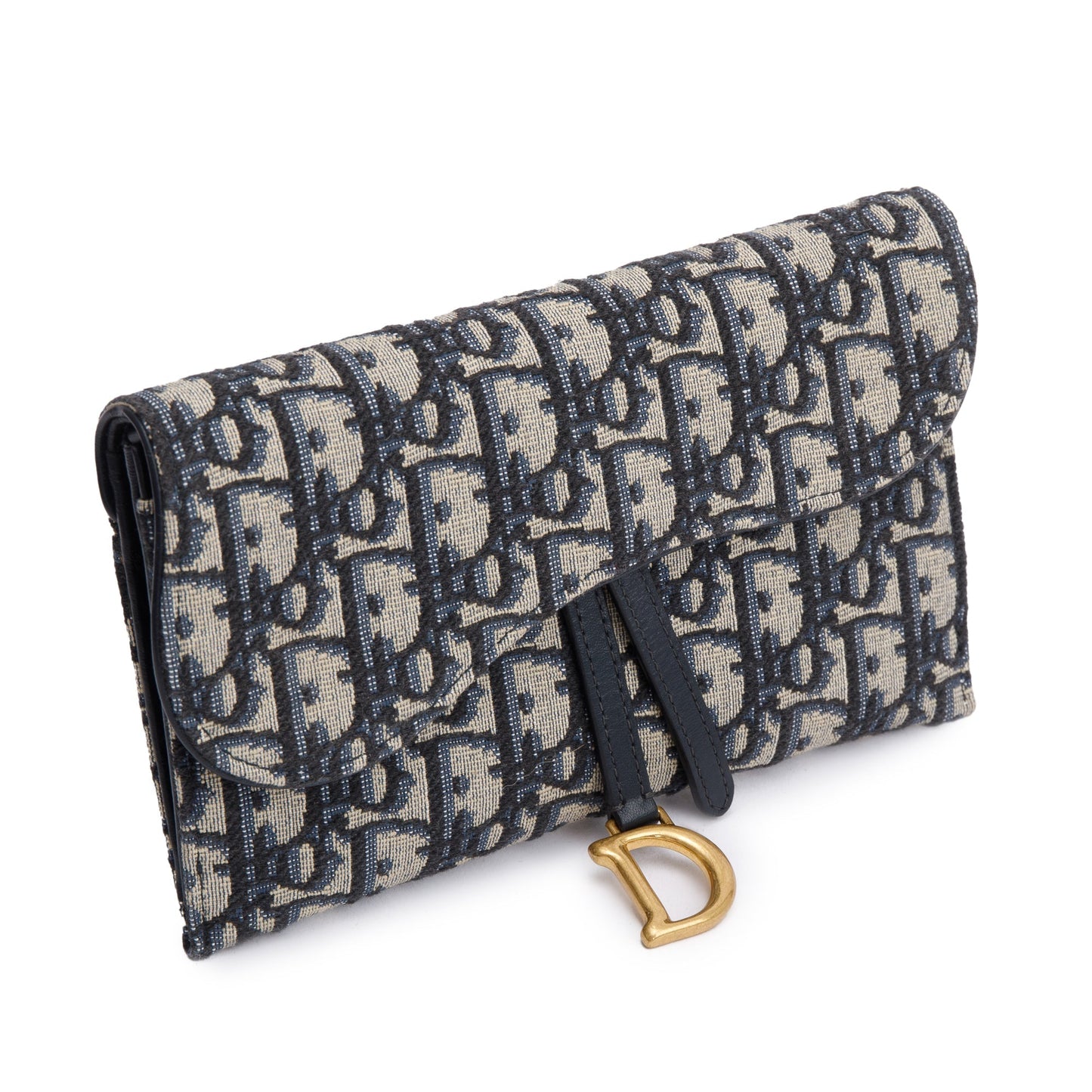 Christian Dior 2022 Oblique Long Saddle Wallet on Chain