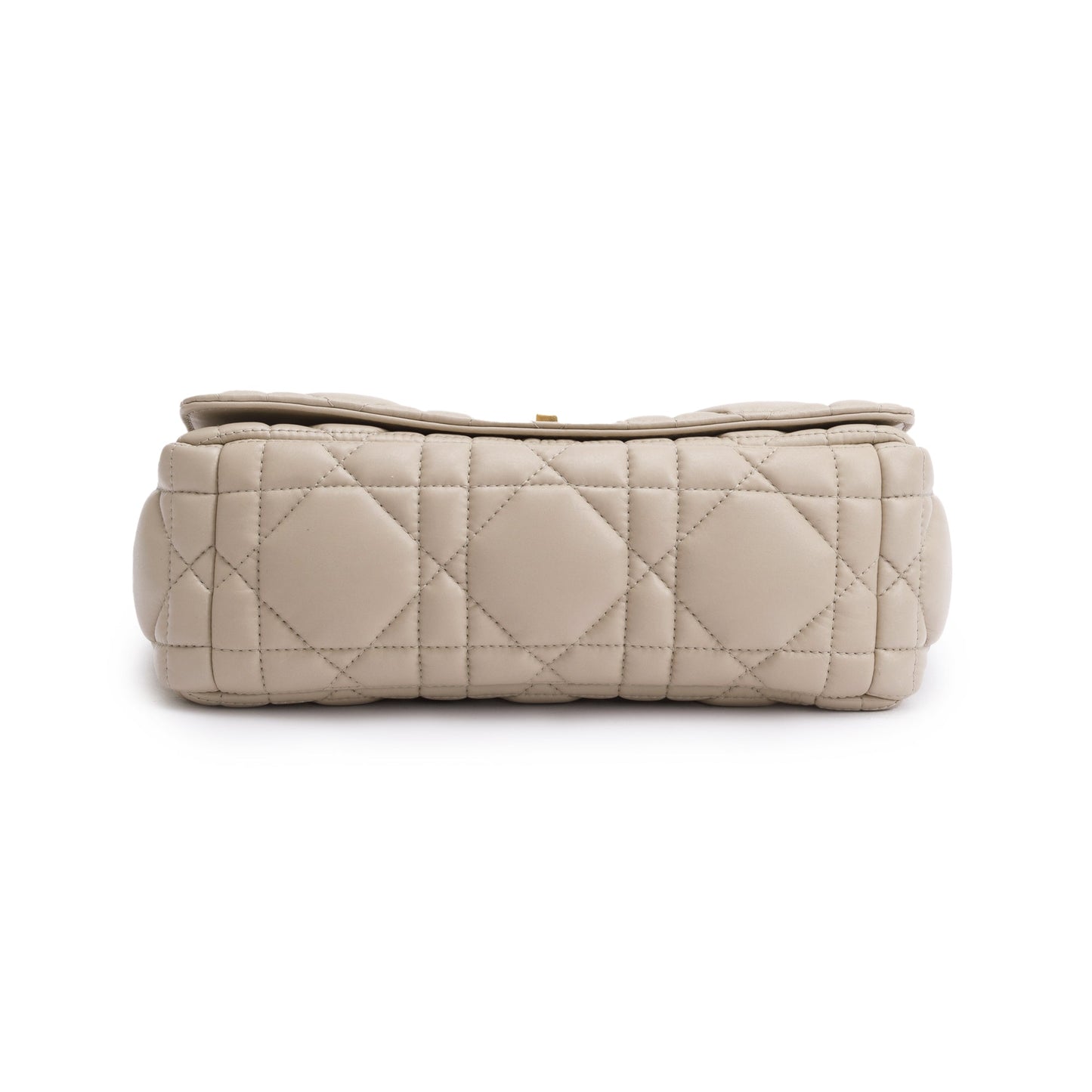 Christian Dior 2022 Taupe Supple Cannage Calfskin Leather Medium Dior Caro Bag