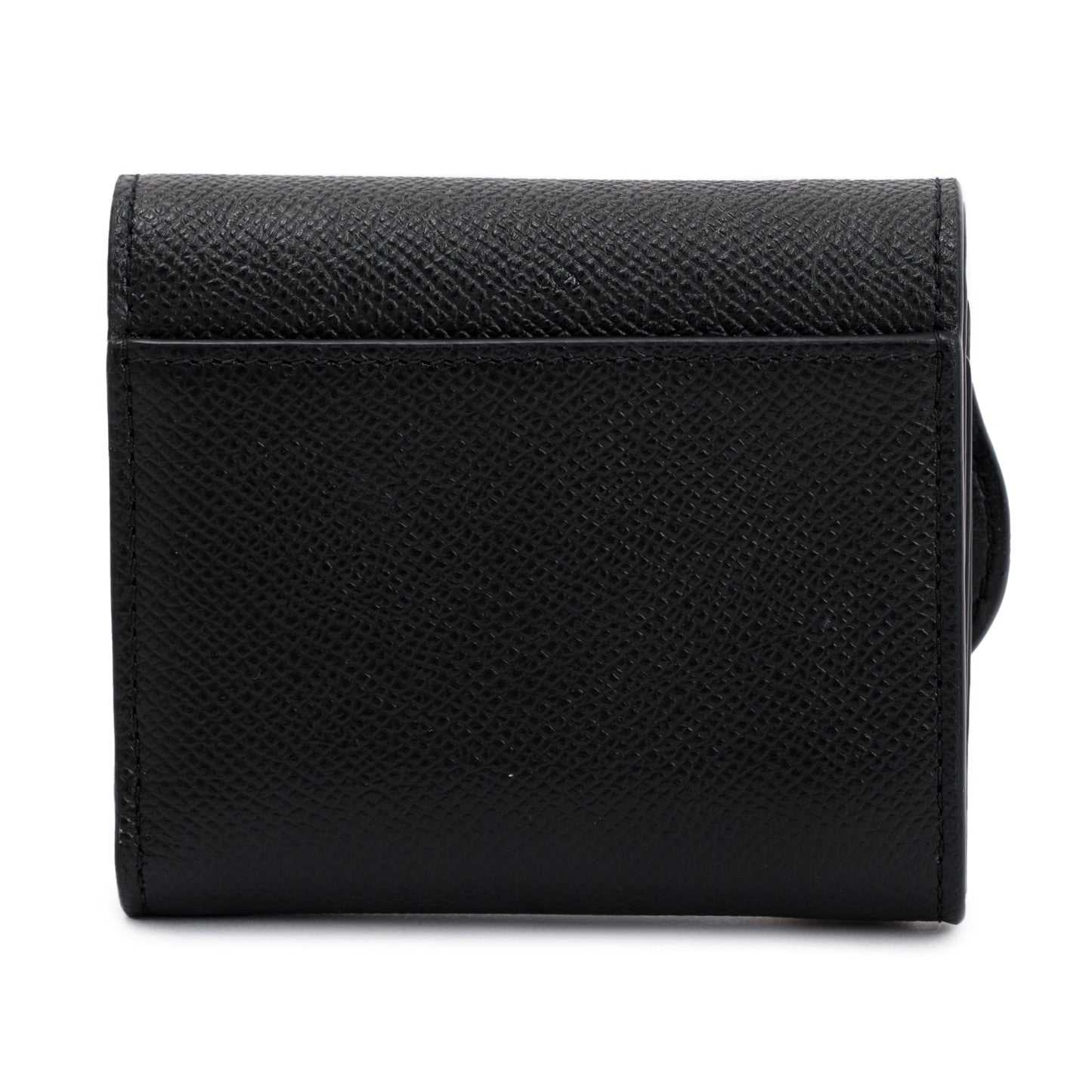 Christian Dior 2023 Black Leather Saddle Lotus Wallet