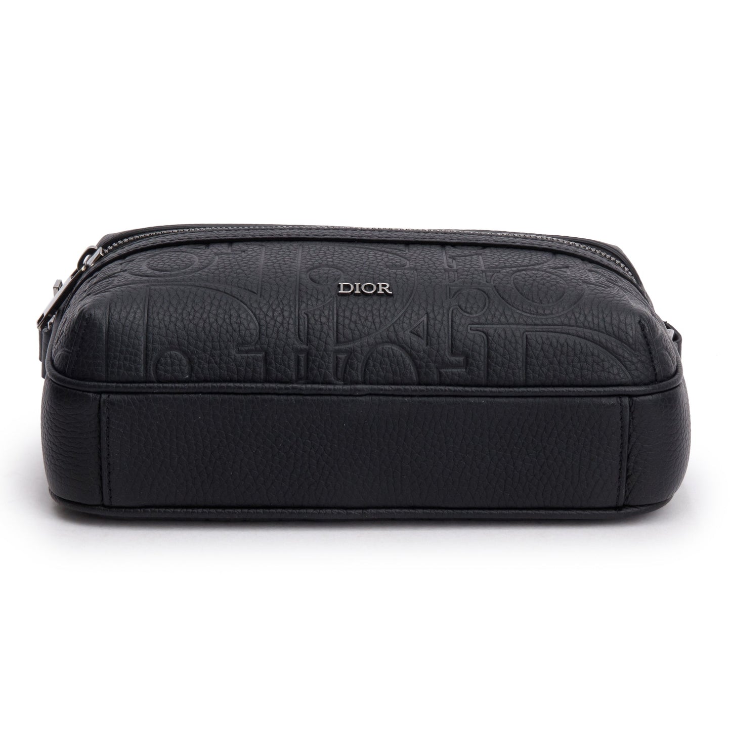 Christian Dior 2024 Black Leather Rider 2.0 Zipped Messenger Bag