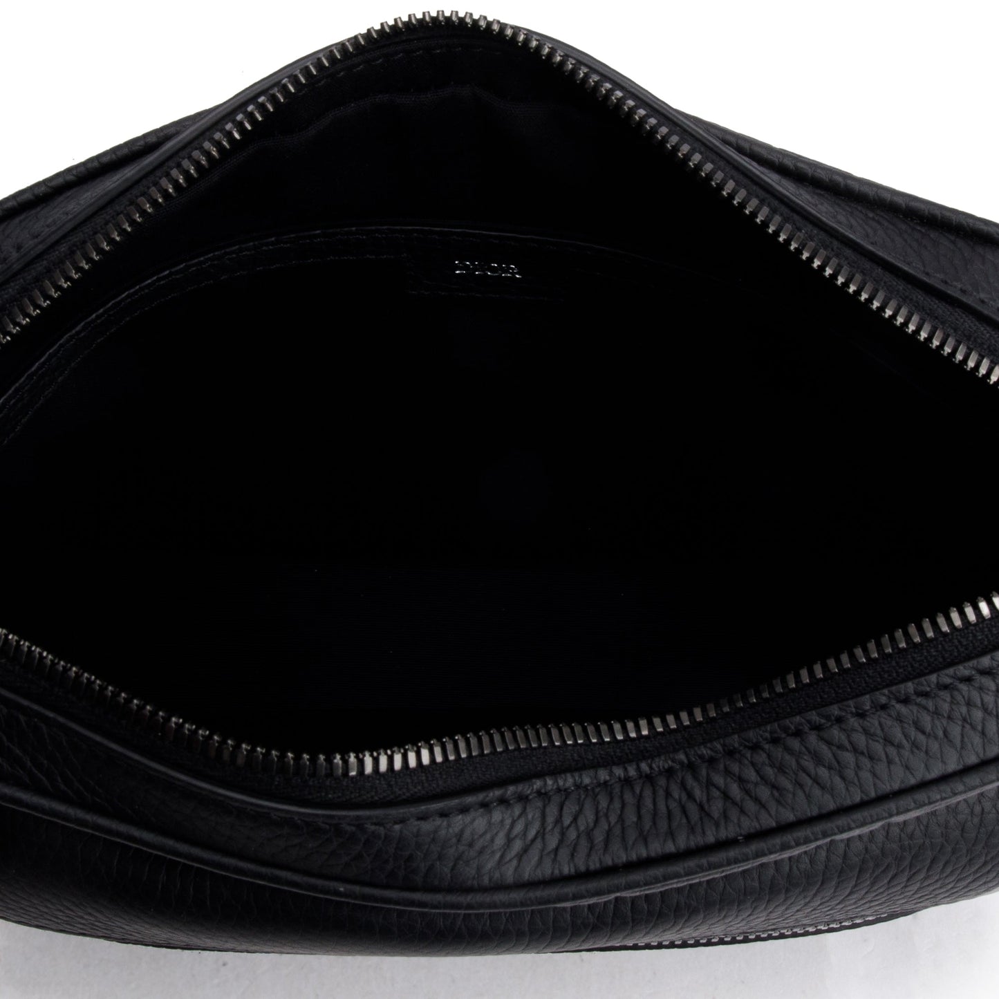 Christian Dior 2024 Black Leather Rider 2.0 Zipped Messenger Bag