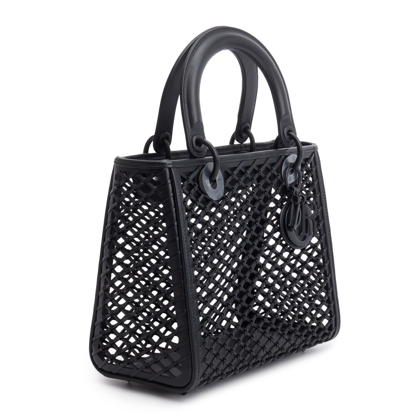 Christian Dior 2024 Black Leather So Black Medium Lady Dior Bag