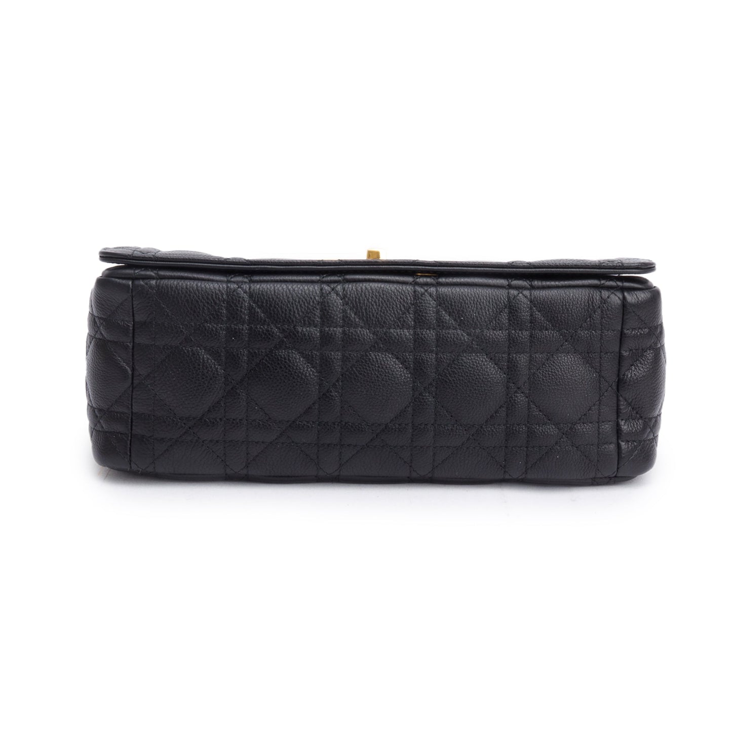 Christian Dior 2024 Black Supple Cannage Calfskin Leather Medium Dior Caro Bag