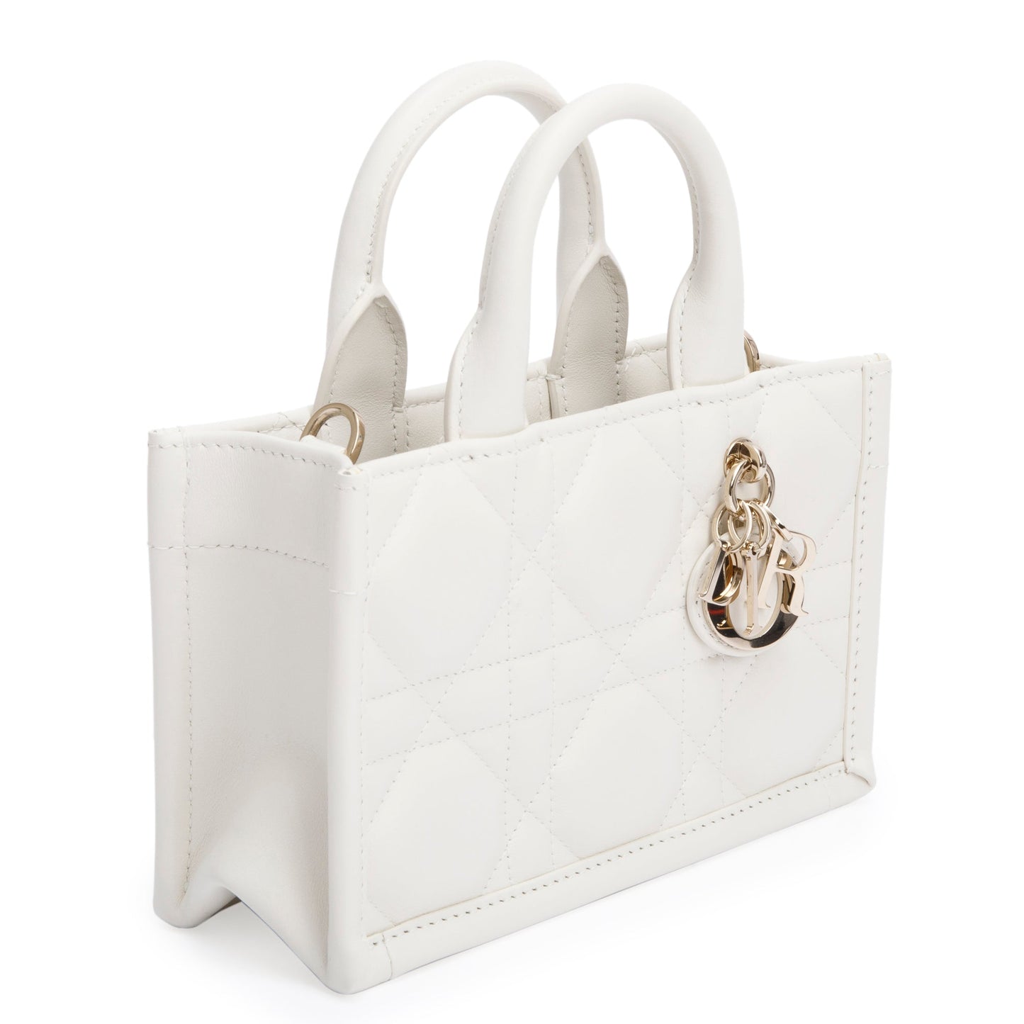Christian Dior 2024White Macrocannage Lambskin Mini Book Tote