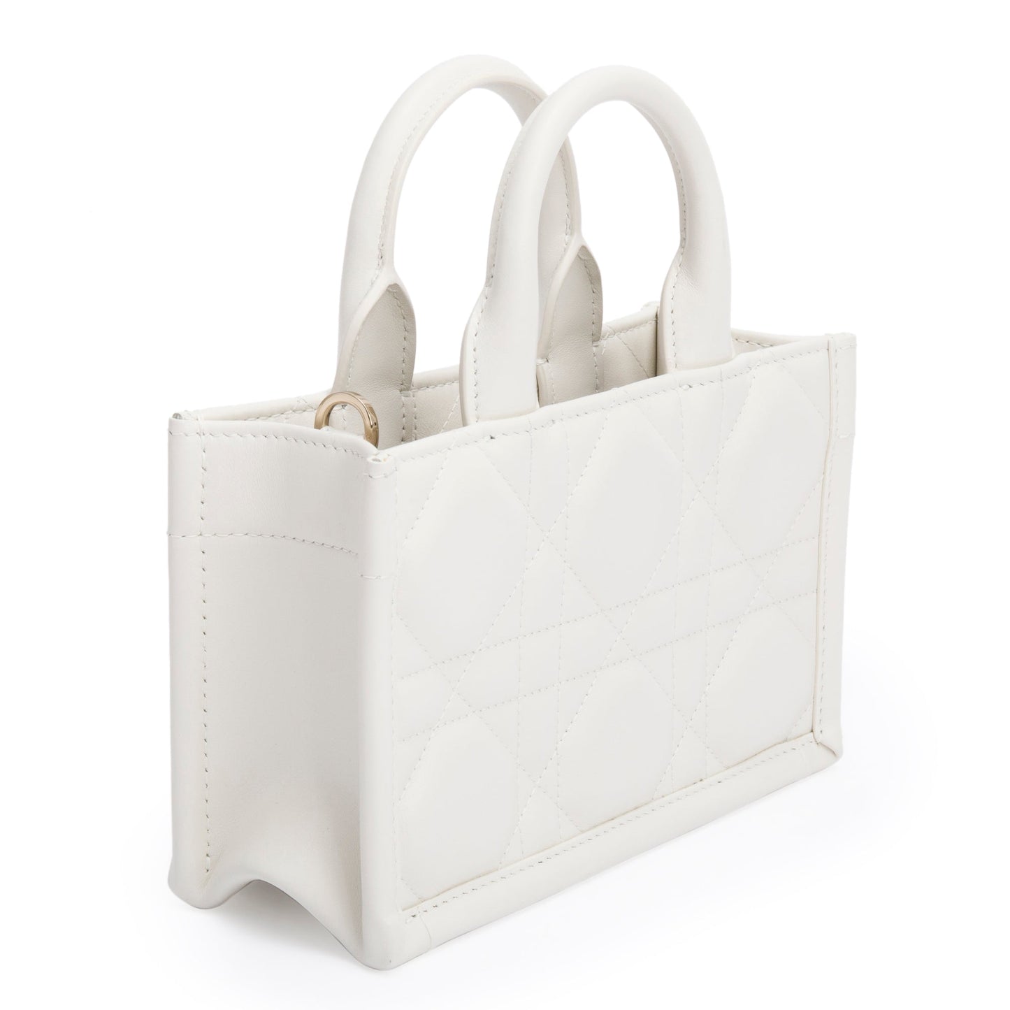 Christian Dior 2024White Macrocannage Lambskin Mini Book Tote