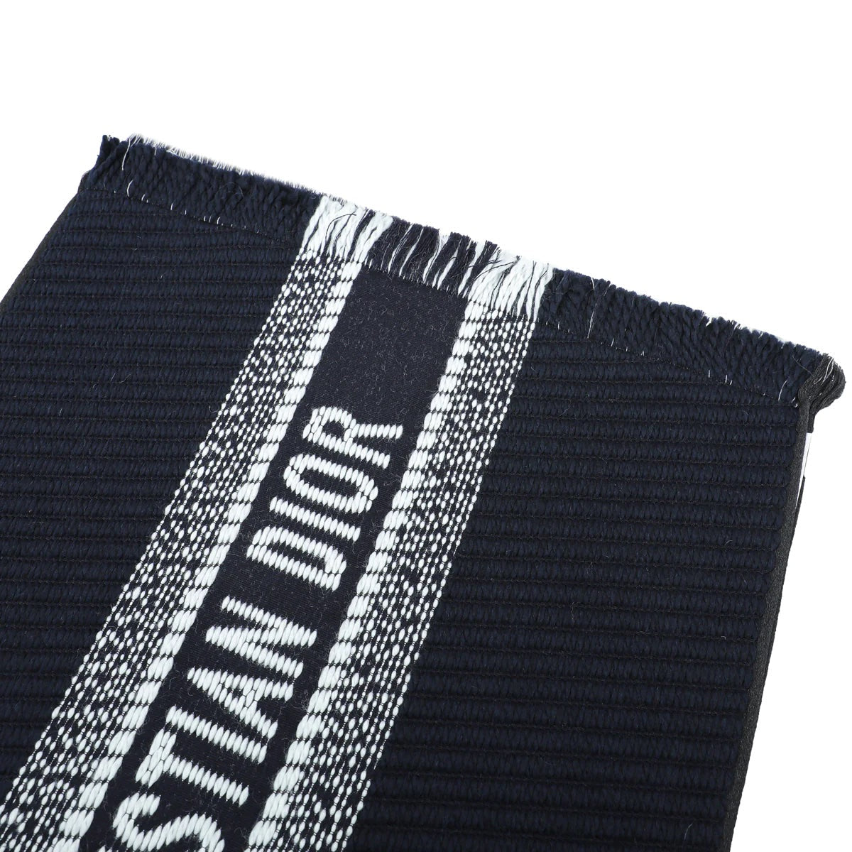 CHRISTIAN DIOR BICOLOR OBLIQUE UNIVERSITY REVERSIBLE WOOL SILK SCARF