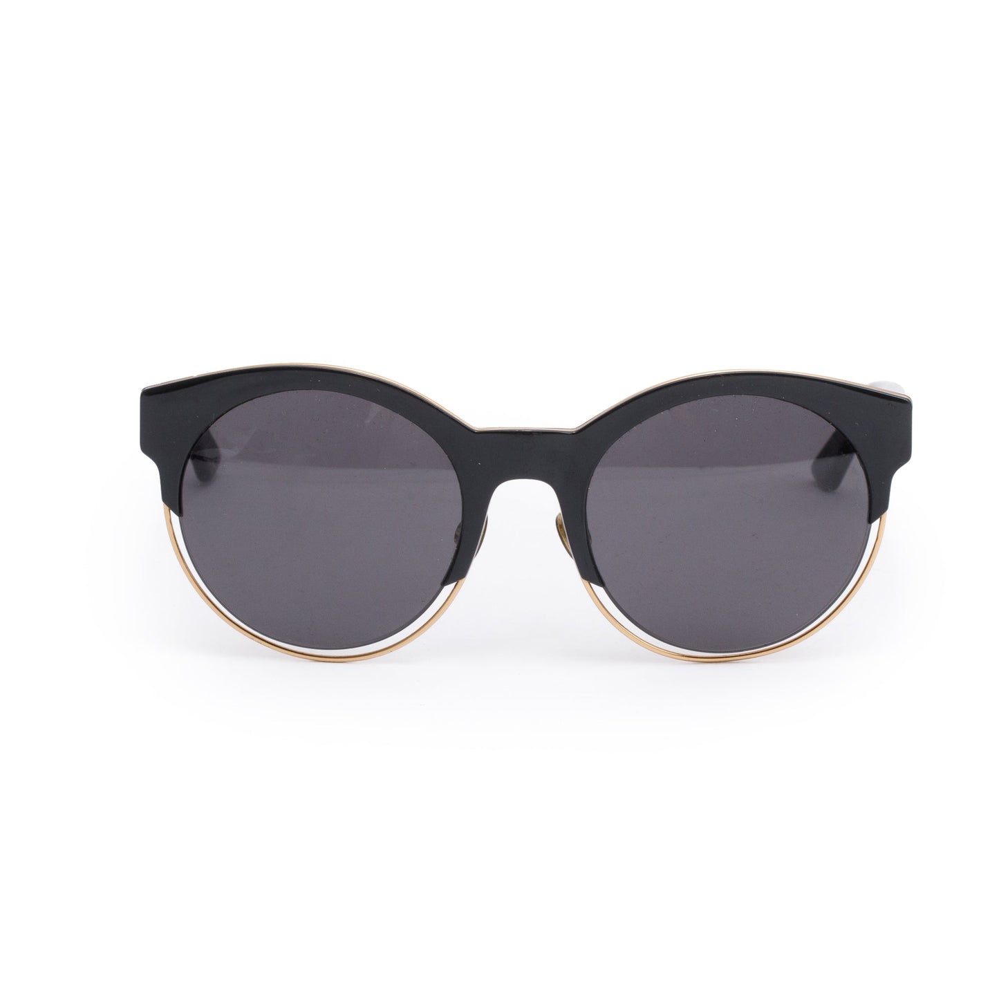 Christian Dior Black Acetate Diorsideral1 Round Sunglasses
