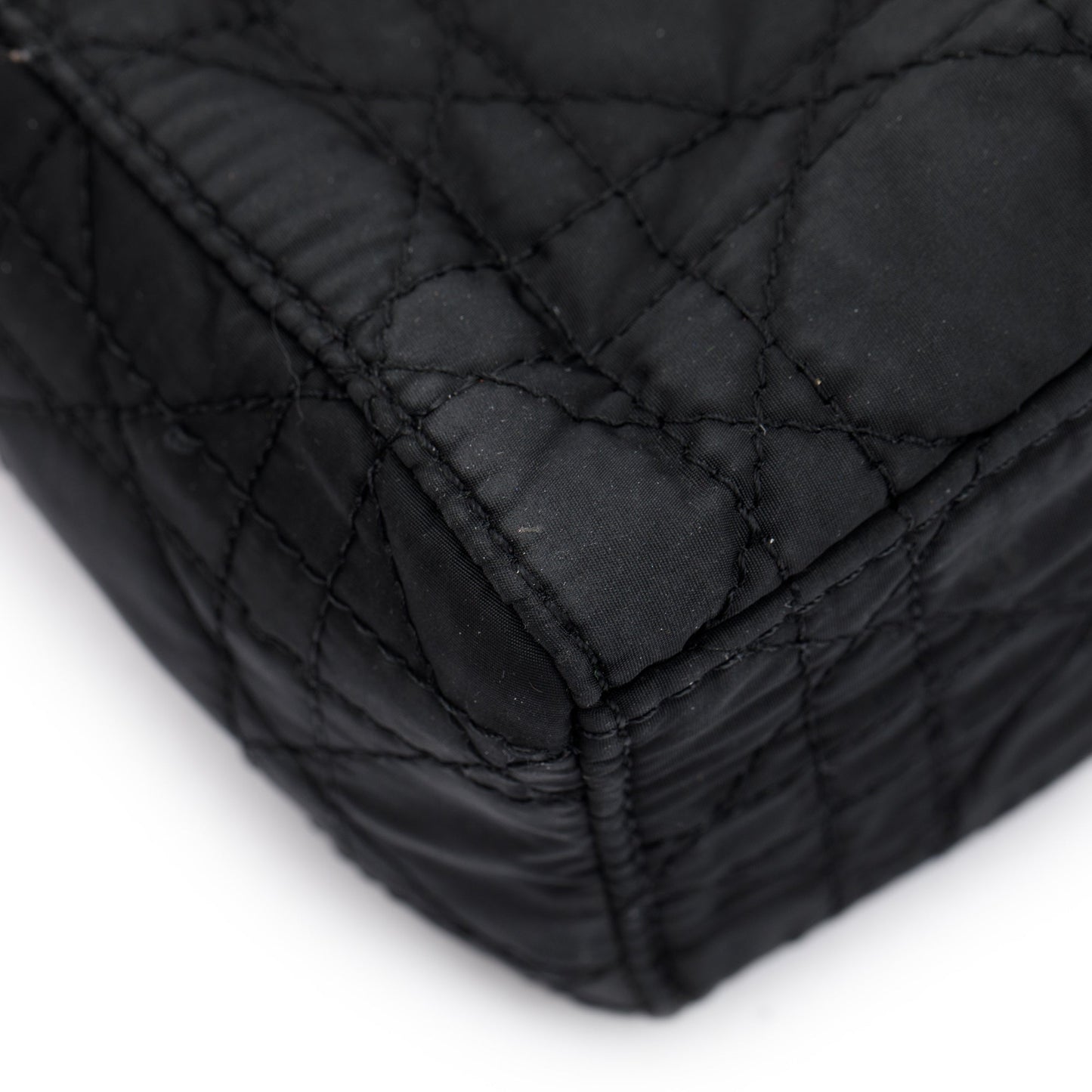 Christian Dior Black Cannage Nylon Mini Lady Dior Bag