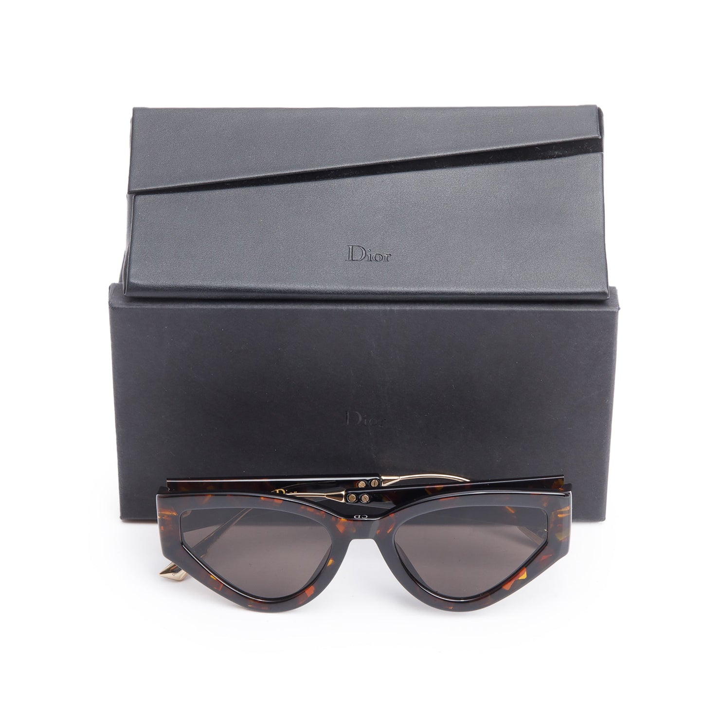 Christian Dior Brown Havana Acetate CatStyleDior1 Sunglasses