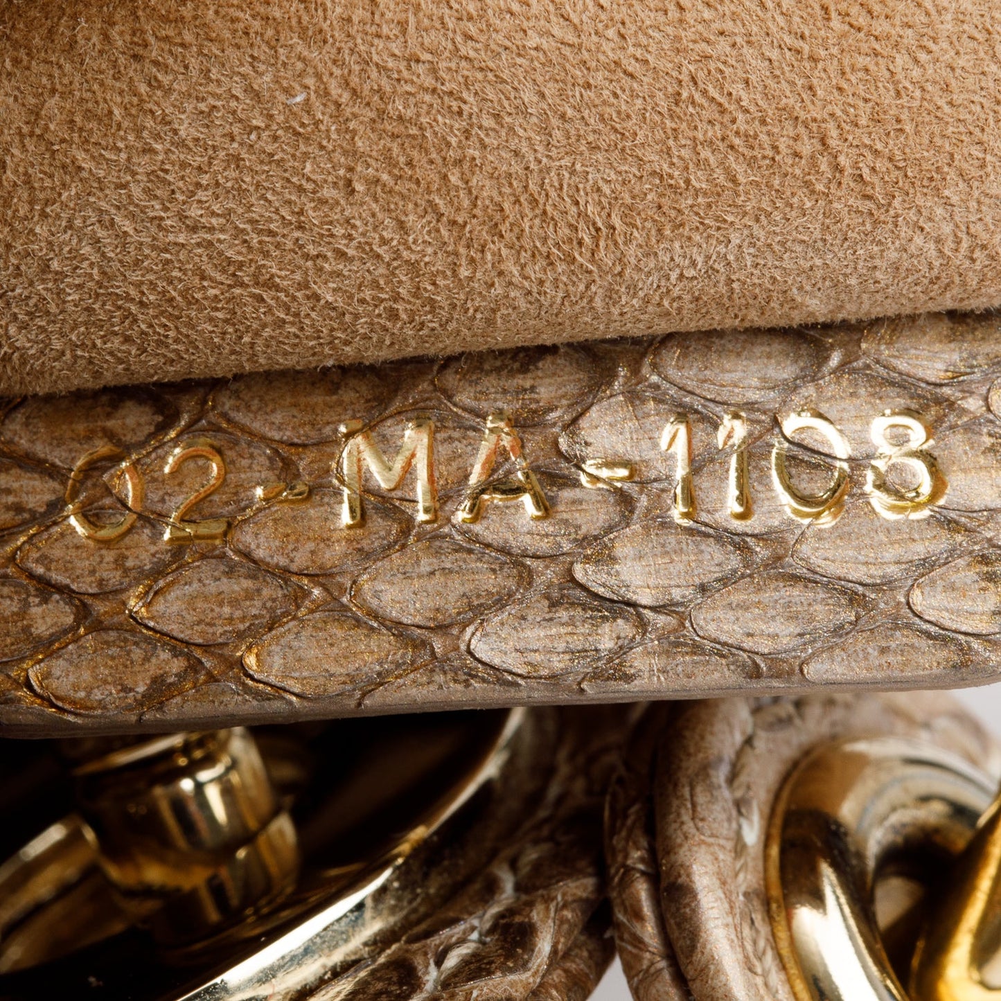 Christian Dior Brown Python Mini Lady Dior Bag