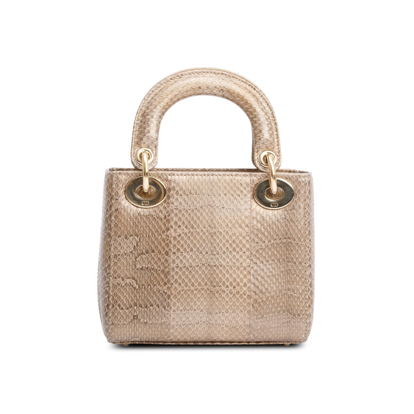 Christian Dior Brown Python Mini Lady Dior Bag
