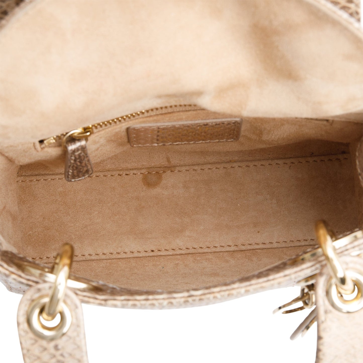 Christian Dior Brown Python Mini Lady Dior Bag
