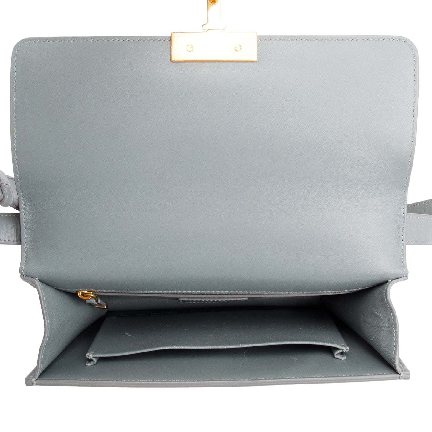 Christian Dior Grey Box Leather 30 Montaigne Bag