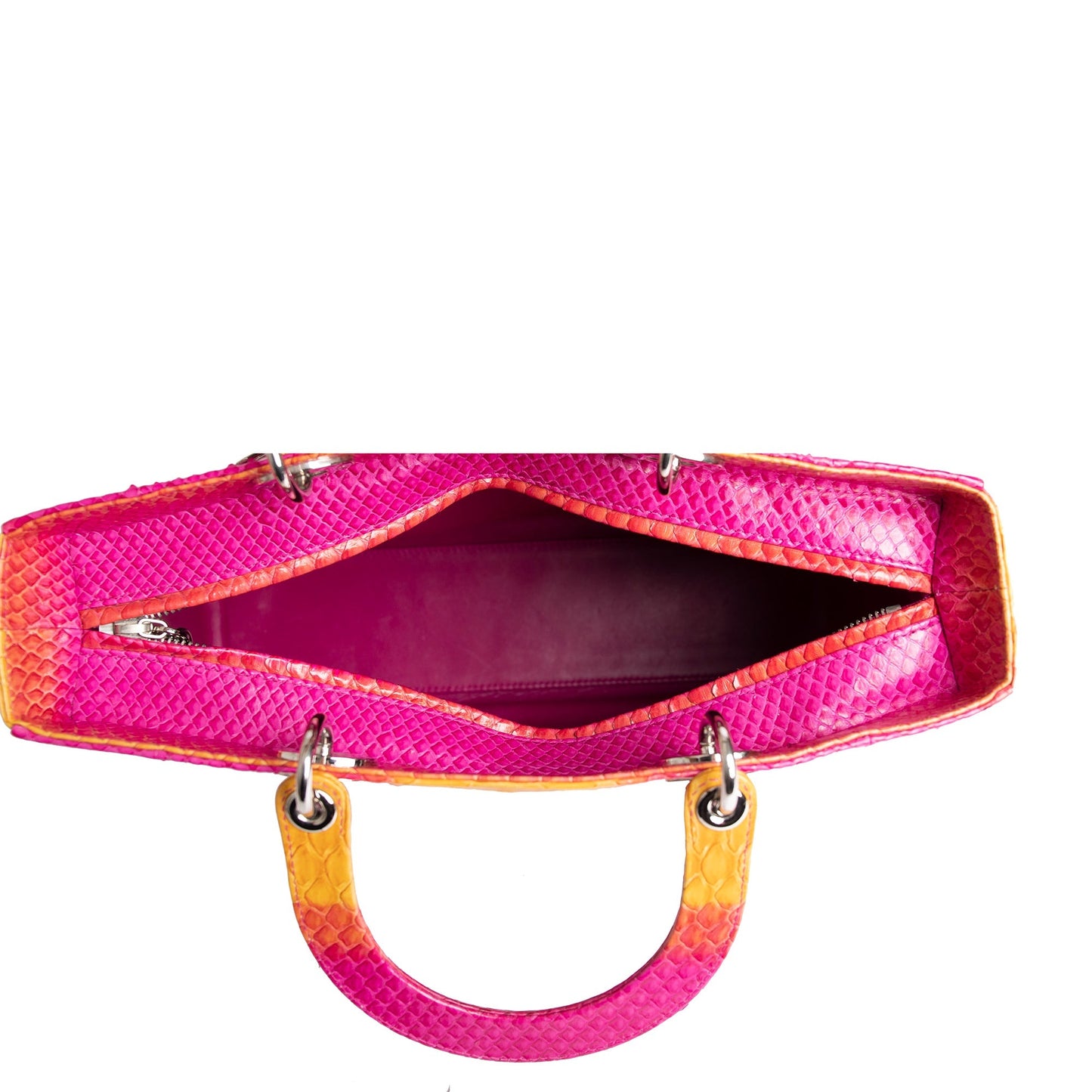 Christian Dior Large Ombre Python Lady Dior Bag
