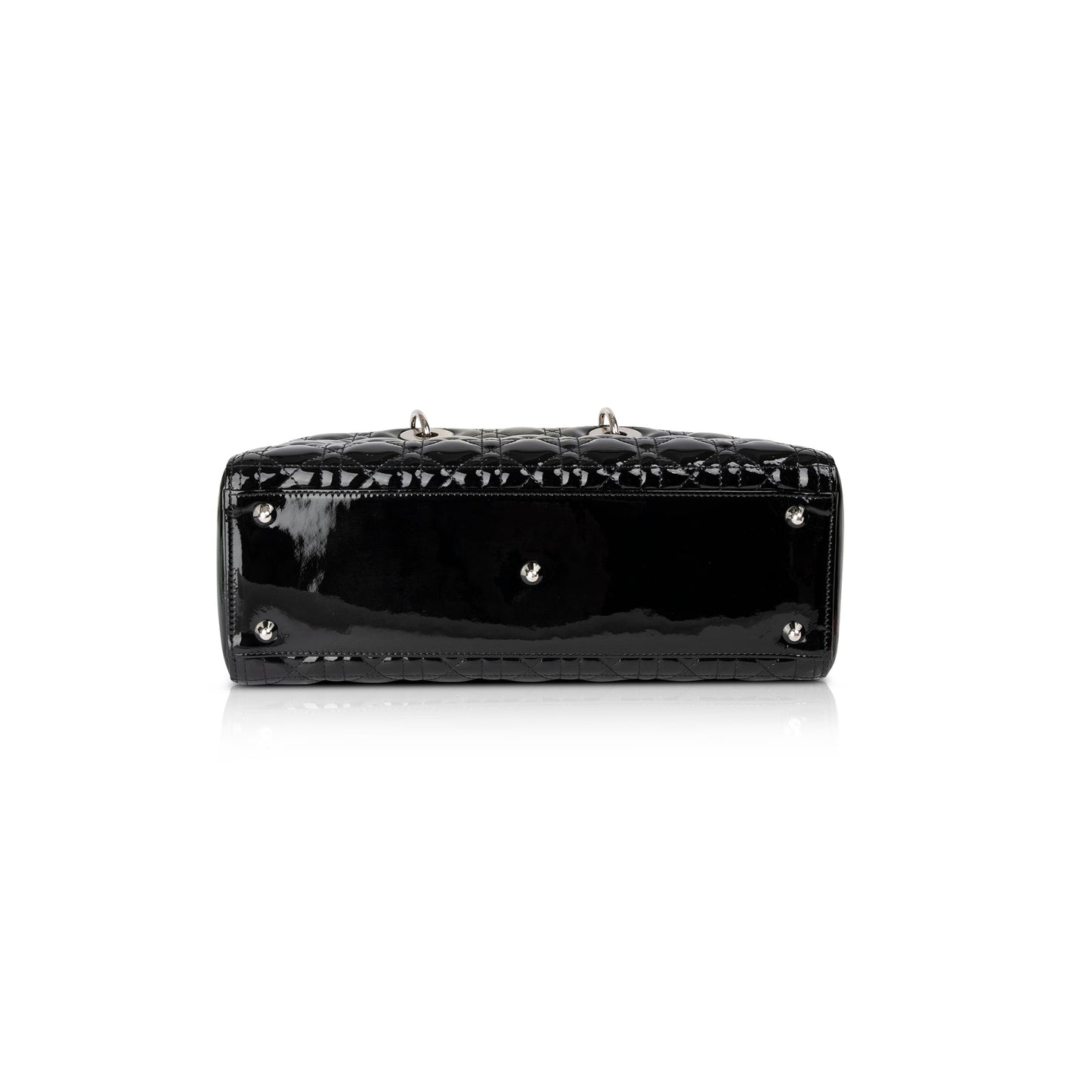 Christian Dior Large Patent Leather Lady Dior Bag