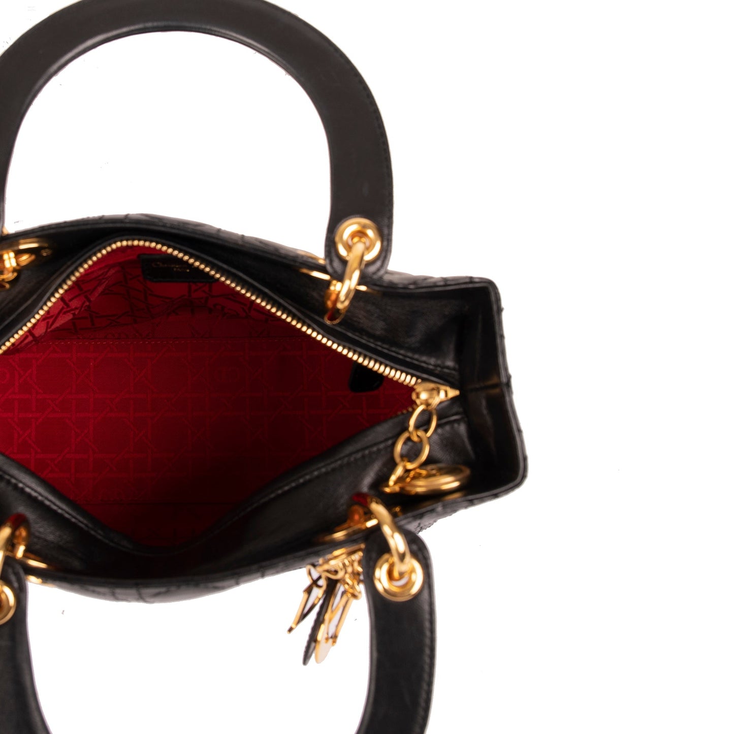 Christian Dior Medium Cannage Lambskin Lady Dior Bag
