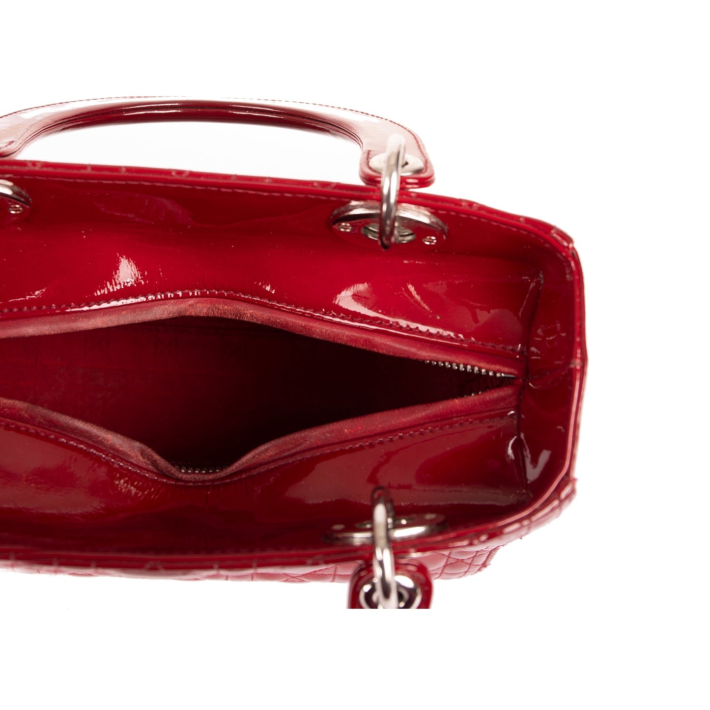 Christian Dior Medium Patent Leather Lady Dior Bag