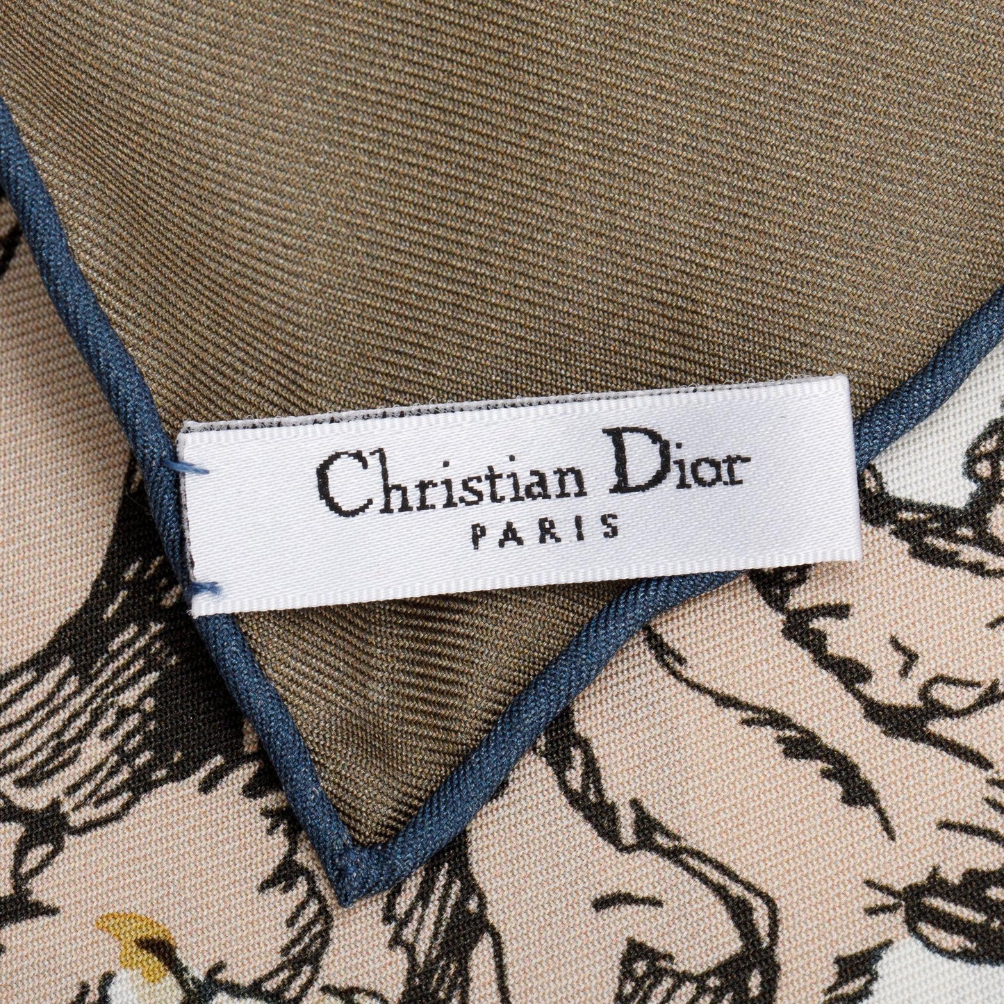 Christian Dior Multicolor 'La Force' Silk Scarf 90
