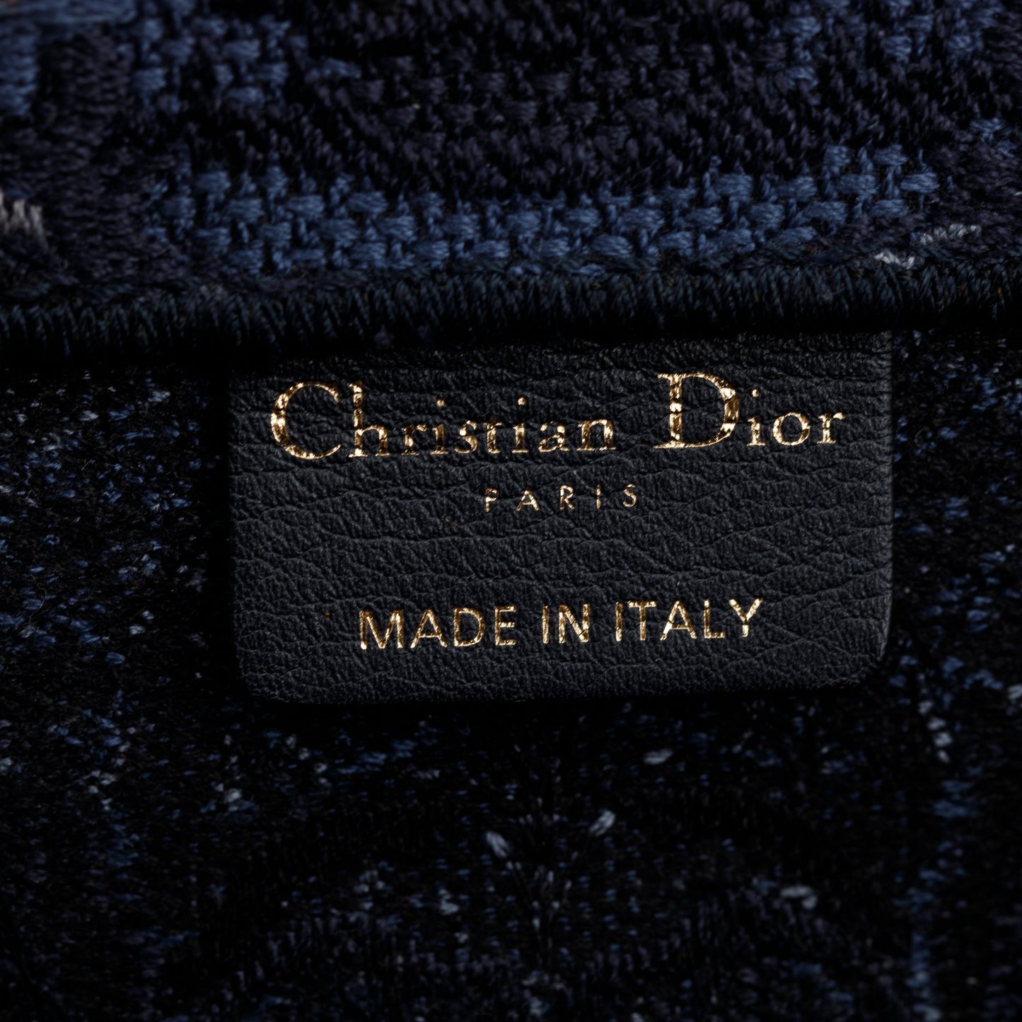 Christian Dior Navy KaleiDiorscopic Embroidery Large Book Tote